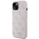Apple iPhone 15 6.1\'\' Guess 4G Metal Gold Logo Case Cover, Pink | Чехол Кейс Бампер Обложка...