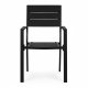 Patio Chairs Set of 2 MultiGarden Outdoor Garden Chairs for Balcony Deck, black