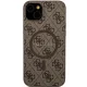 Guess 4G Collection Leather Metal Logo MagSafe Case for iPhone 15 Plus / 14 Plus, Brown