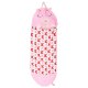 Kids Travel Sleeping Bag with Pillow 2in1 125x50cm, Pink