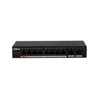 PoE Switch PFS3010-8ET-96, 8 PoE Ports, 2 Gigabit Uplink, 96W