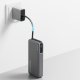 Cuktech 20000mAh Powerbank with Built-in USB-C Cable, Gray