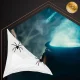 Ruhhy Artificial Spider Web with 2 Spiders, White