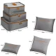 Trizand 23183 Travel Organizer Set for Suitcase (6 pcs), Grey/Orange