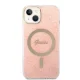 Apple iPhone 14 Plus 6.7\" Guess 4G Print MagSafe Case Cover (GUBPP14MH4EACSP) + Charger, Pink
