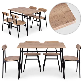 Dining Table Set for 4 OSLO Kitchen Table and Chairs by ModernHome
