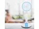 Foldable Wireless Desk Fan with LED Lamp, Blue