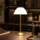 Wireless LED Table Lamp with USB-C and 3 Light Modes, Gold/White