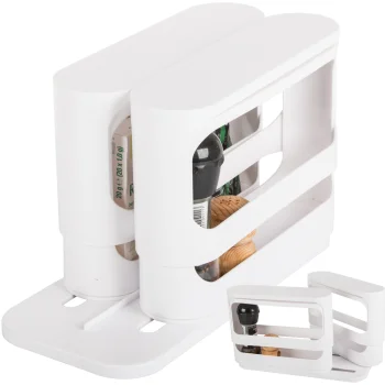 Kitchen Spice Organizer for Cabinet, Expandable, White