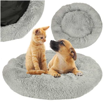 Plush Dog and Cat Bed Pillow, 100cm, Light Grey