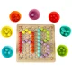 Wooden Bead Mosaic Educational Puzzle Montessori, 77 pcs