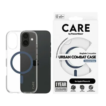 CARE by PanzerGlass Flagship Case for iPhone 16 with MagSafe, Blue
