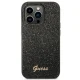 Guess iPhone 14 Pro Case Glitter Script, Black