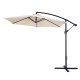 Large 3m Cantilever Garden Parasol with Crank MultiGarden, Beige