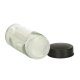 Rotating Spice Organizer with 18 Glass Jars, Black