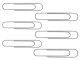 Metal Paper Clips 31mm 70 Pieces Office Supplies, Silver