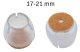 Furniture Chair Legs Protective Pads Caps Covers, 16 Pcs, 17-21mm, Transparent
