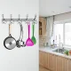 Wall Mounted Coat Rack 40cm with 15 Hooks, Silver