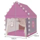 Kruzzel 22653 Kids Play Tent with LED Lights, Pink