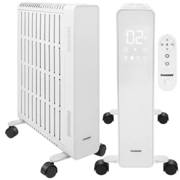 Electric Oil Filled Radiator Heater Kaminer Arvell 2500W, 11 Fins, WiFi, White