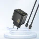Dudao A28PEU PD 45W GaN 2x USB-C Wall Charger - Black