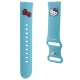 Hello Kitty Silicone Kitty Head Universal Smartwatch Strap 22mm, Blue