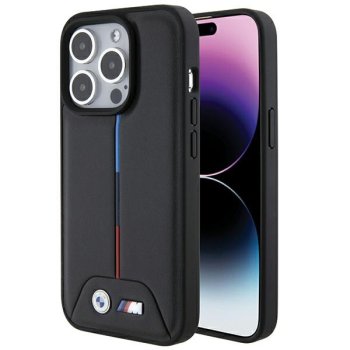 BMW Quilted Tricolor Case for iPhone 15 Pro - Black