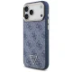 Guess 4G Triangle Logo MagSafe Phone Case Cover iPhone 17 Pro Max - Blue and Gold