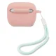 Guess GUACAPLSVSPG Silicone Vintage Case for Apple AirPods Pro, Pink/Green