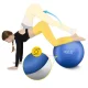 4FIZJO Reh Ball 75 cm Inflatable Gymnastic & Rehabilitation Ball with Pump, Blue
