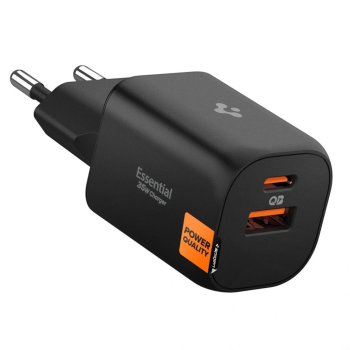Spigen Essential EE352EU USB-C / USB-A 35W Wall Charger - Black