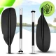 Folding Aluminum Paddle for Kayak, SUP Board and Boat, 221 cm