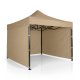 Plonos Garden Pavilion with 3 Walls, 3x3m, Beige