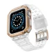 Protect Strap Band and Case for Apple Watch 42/44/45mm White/Rose Gold