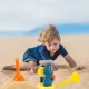Bakalu Sand Play Set with Wheelbarrow and Accessories, 6 Pcs, Orange