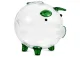 Small Glass Piggy Bank for Coins and Bills, Clear Money Saving Jar for Adults, Gift Idea