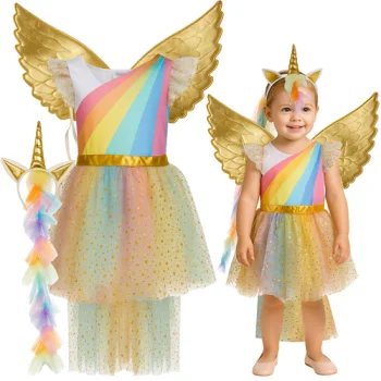 Kruzzel 3-Piece Unicorn Costume for Girls 110-116 cm