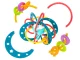 Sensory Rattle and Teether for Babies, Turquoise