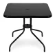 MultiGarden Garden Table, 80x80 cm, Tempered Glass, Black