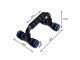 Push-up bars for training, ergonomic, max load 200 kg, blue