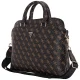 Guess New 4G Zipper Pocket Triangle Logo 15\" Laptop Bag - Black