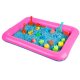 Kruzzel 00022712 Kinetic Sand with Inflatable Sandbox and Molds, 2 kg, Blue