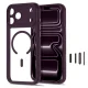 Tech-Protect MagPeak MagSafe CC Case for iPhone 18 Pro Max / 17 Pro Max, Clear Burgundy