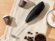 Electric Milk Frother with Stand, Black