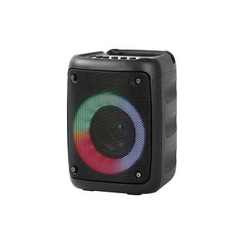 Rebeltec Stage 180 Portable Bluetooth Speaker with Karaoke, 18W, RGB Lights, Black