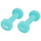 4Fizjo Classic Vinyl Coated Dumbbells 2 x 1 kg, Red