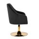 Ergonomic Velvet Swivel Chair 4Rico QS-BL14G, Black