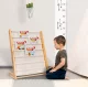 Kids Bookshelf, 76.5 cm, Wood/Fabric, Montessori Style