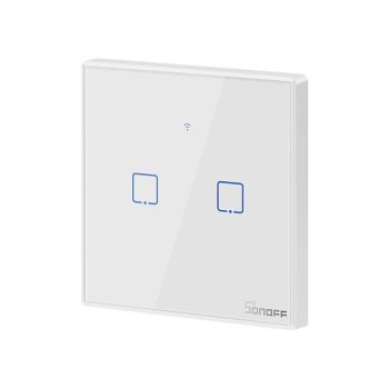 Sonoff T2EU2C 2-Gang Smart Wall Touch Switch Wi-Fi & RF Control