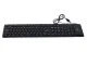 Silicone rubber USB keyboard with numeric keypad, black